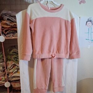 Children's Place Pink and White Sweatshirt Set